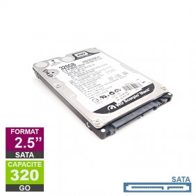 Disque Dur 320Go SATA 2.5 Western Digital WD3200BEKT-60PVMT0 7200rpm 16Mo