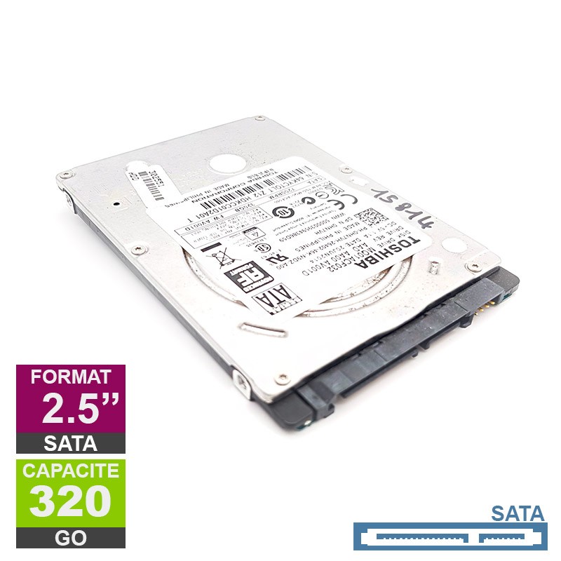 Disque Dur 2.5 320Gb (OCCASION) PC Portable Toshiba/WD/SEAGATE