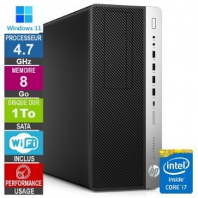 PC HP 800 G5 TWR i7-9700 4.70GHz 8Go/1To Wifi W11