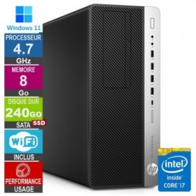 PC HP 800 G5 TWR i7-9700 4.70GHz 8Go/240Go SSD Wifi W11