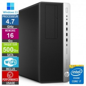 PC HP 800 G5 TWR i7-9700 4.70GHz 16Go/500Go Wifi W11