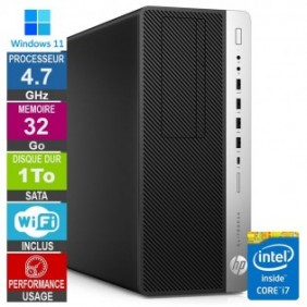 PC HP 800 G5 TWR i7-9700 4.70GHz 32Go/1To Wifi W11