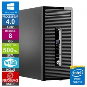 PC HP 400 G3 MT i7-6700 4GHz 8Go/500Go Wifi W10