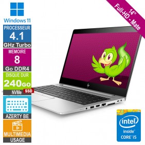 14" HP EliteBook 840 G6 Core i5 4.1GHz 8Go/240Go SSD W11 AZERTY BE FHD