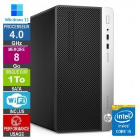 PC HP ProDesk 400 G5 MT i5-8400 4GHz 8Go/1To Wifi W11