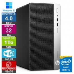 PC HP ProDesk 400 G5 MT i5-8400 4GHz 32Go/1To Wifi W11