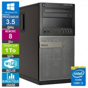 PC Dell 9020 MT i3-4330 3.50GHz 8Go/1To Wifi W10