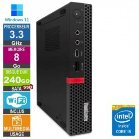 Lenovo M720q i5-8400T 3.30GHz 8Go/240Go SSD Wifi W11