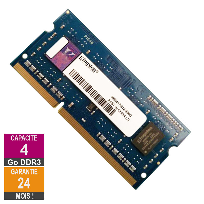RAM Memory 4GB DDR3 Kingston ACR512X64D3S16C11G SO-DIMM PC3-12800 1600MHz 2Rx8 RAM Memory 4GB DDR3 Kingston...