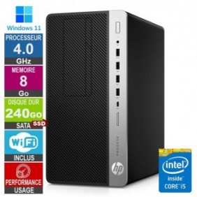 HP 600 G4 MT i5-8400 4GHz 8Go/240Go SSD Wifi W11