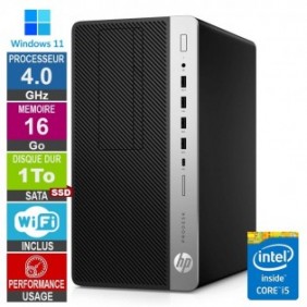 HP 600 G4 MT i5-8400 4GHz 16Go/1To SSD Wifi W11