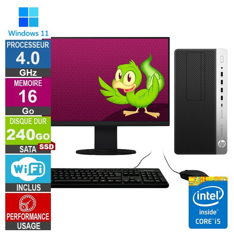 HP 600 G4 MT i5-8400 4GHz 16Go