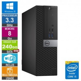 Dell Optiplex 7040 SFF i5-6400 3.30GHz 8Go/240Go SSD Wifi W10