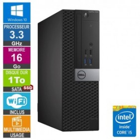 Dell Optiplex 7040 SFF i5-6400 3.30GHz 16Go/1To SSD Wifi W10