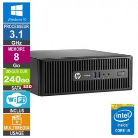 HP ProDesk 400 G3 SFF i5-6500T 3.10GHz 8Go/240Go SSD Wifi W10