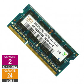 Barrette Mémoire 2Go RAM DDR3 Hynix HMT125S6TFR8C-H9 SO-DIMM PC3-10600 1333MHz 2Rx8