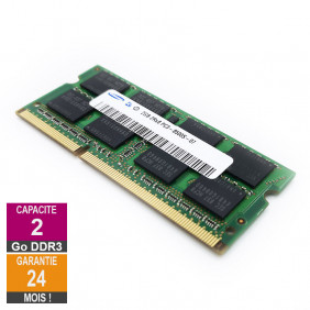 Barrette Mémoire 2Go RAM DDR3 Samsung M471B5673FH0-CF8 SO-DIMM PC3-8500 1066MHz 2Rx8
