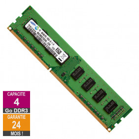 Barrette Mémoire 4Go RAM DDR3 Samsung M378B5273DH0-CH9 DIMM PC3-10600U