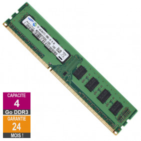 Barrette Mémoire 4Go RAM DDR3 Samsung M378B5273CH0-CH9 DIMM PC3-10600U