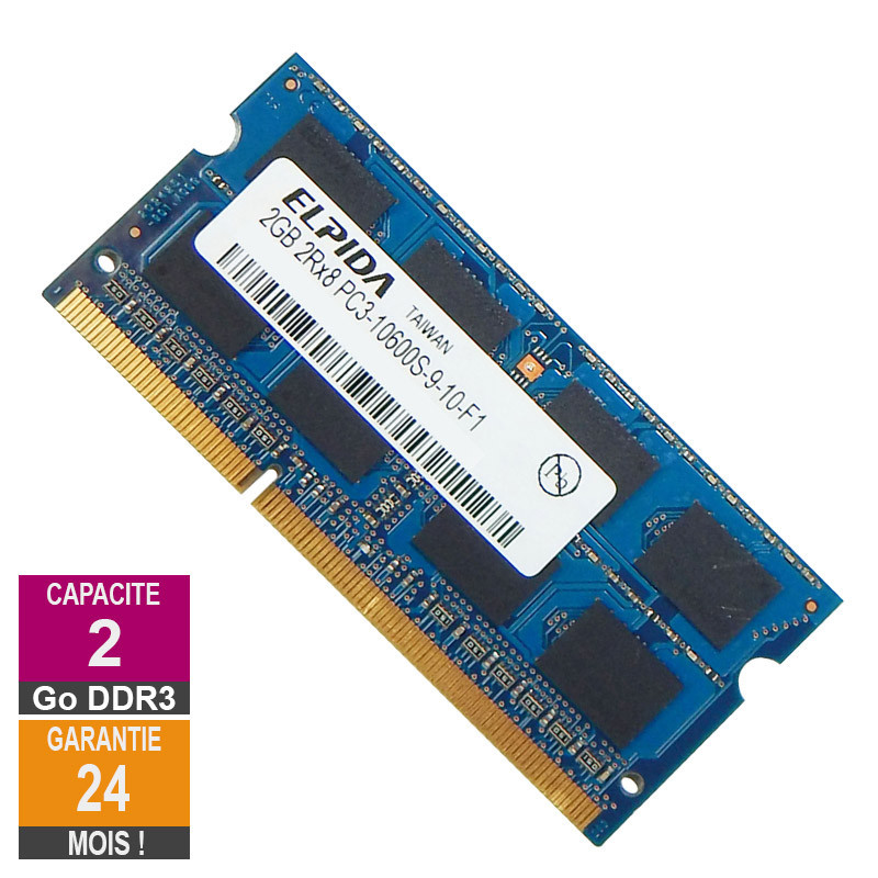 RAM Memory 2GB DDR3 Elpida EBJ21UE8BFU1-DJ-F SO-DIMM PC3-10600 1333MHz 2Rx8 RAM Memory 2GB DDR3 Elpida...