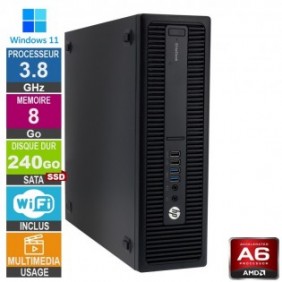 HP 705 G3 SFF A6-8570 3.80GHz 8Go/240Go SSD Wifi W11