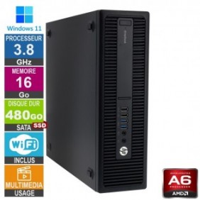 HP 705 G3 SFF A6-8570 3.80GHz 16Go/480Go SSD Wifi W11