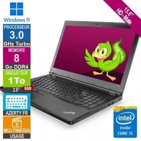 15,6" Lenovo ThinkPad L570 i5-6300U 3.0GHz 8Go/1To SSD W11 AZERTY