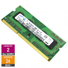 Barrette Mémoire 2Go RAM DDR3 Samsung M471B5773DH0-CH9 SO-DIMM PC3-10600 1333MHz 1Rx8