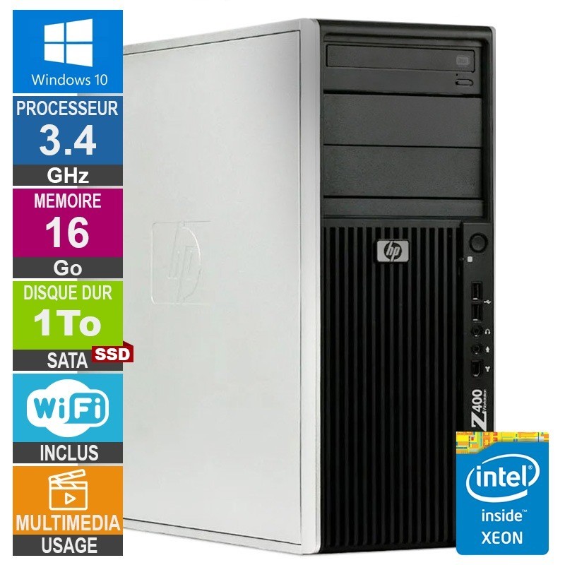 HP Z400 W3565 3.46GHz 16Go/1To
