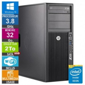 HP Z220 E3-1240v2 3.80GHz 32Go/2To SSD Quadro K2000 Wifi W10
