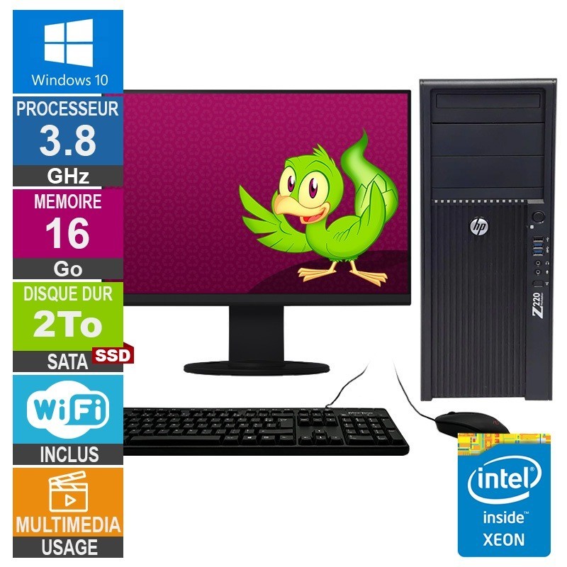 HP Z220 E3-1240v2 3.80GHz 16Go