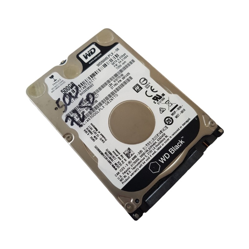 Disque Dur 500Go SATA 2.5 Western Digital Black WD5000LPLX 08ZNTT0 7200rpm 32MB