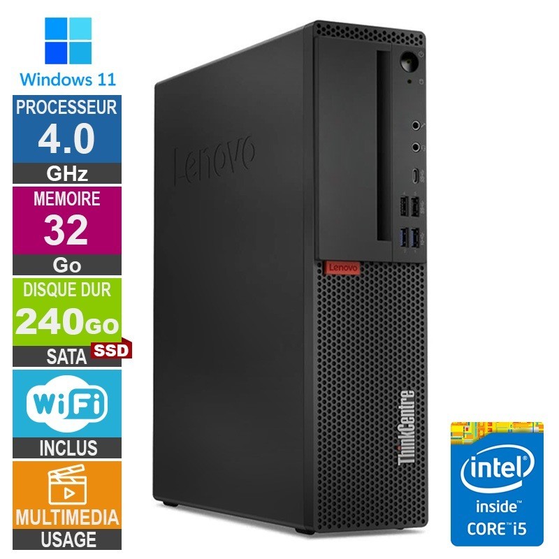 Lenovo M720s i5-8400 4GHz 32Go
