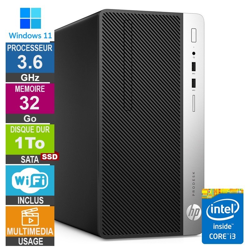HP ProDesk 400 G5 MT i3-8100 3