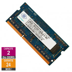 Barrette Mémoire 2Go RAM DDR3 Nanya NT2GC64B88B0NS-CG SO-DIMM PC3-10600 1333MHz 1Rx8