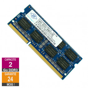 Barrette Mémoire 2Go RAM DDR3 Nanya NT2GC64B8HC0NS-CG SO-DIMM PC3-10600 1333MHz 2Rx8