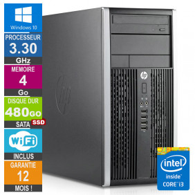 PC HP Pro 6300 MT Core i3-3220 3.30GHz 4Go/480Go SSD Wifi W10