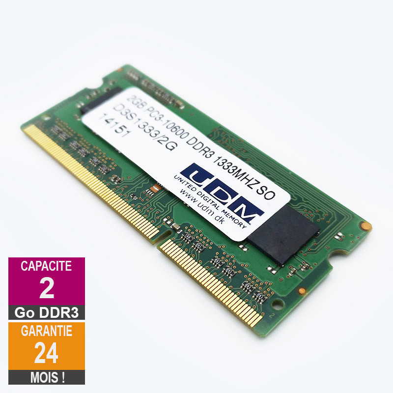 RAM Memory 2GB DDR3 UDM D3S1333/2G SO-DIMM PC3-10600 1333MHz 1Rx8 RAM Memory 2GB DDR3 UDM D3S1333/2G...