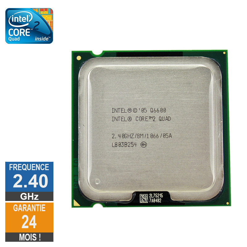 Processeur Intel Core 2 Quad Q6600 2.40GHz SL9UM LGA775 8Mo Processeur Intel Core 2 Quad Q6600...