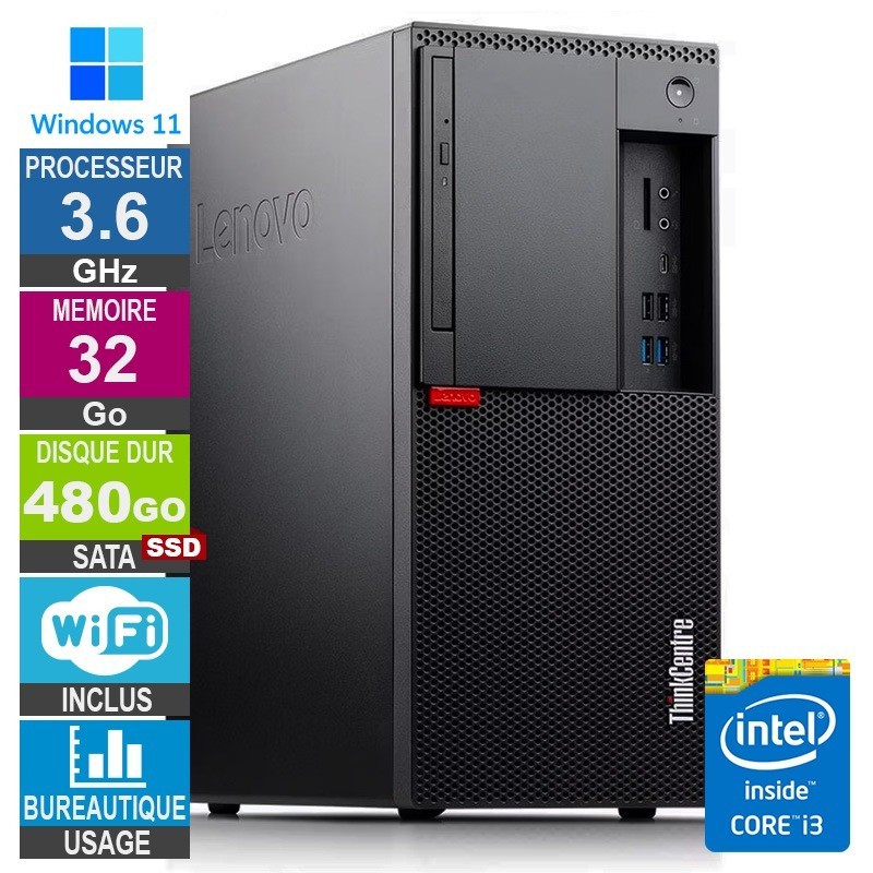 Lenovo M920t i3-8100 3.60GHz 3