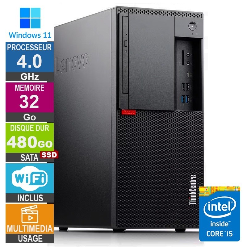 Lenovo M920t i5-8400 4GHz 32Go