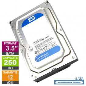 Disque Dur 250Go SATA 3.5 Western Digital WD2500AAKS-60L9A0 7200rpm 16Mo