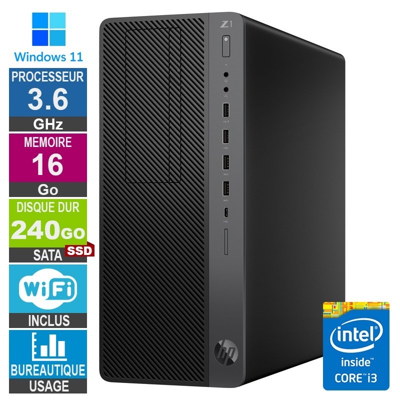 HP Z1 TWR G5 i3-8100 3.60GHz 1