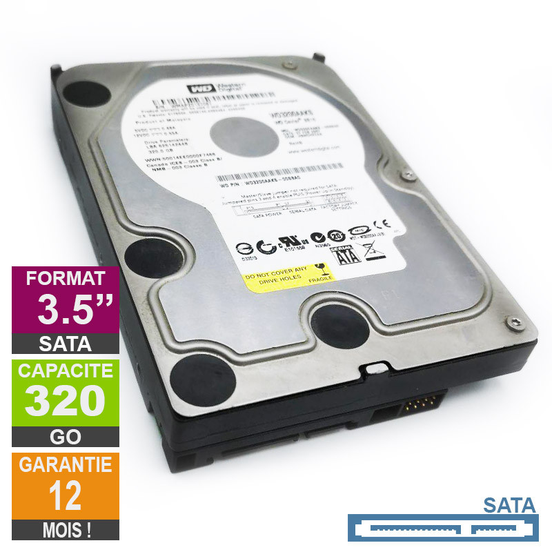 Hard Drive 320GB SATA 3.5 Western Digital WD3200AAKS-75VYA0 7200rpm 16MB Hard Drive 320GB SATA 3.5 Western...