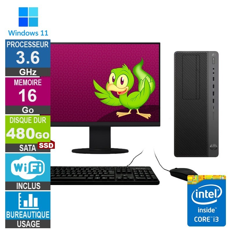 HP Z1 TWR G5 i3-8100 3.60GHz 1