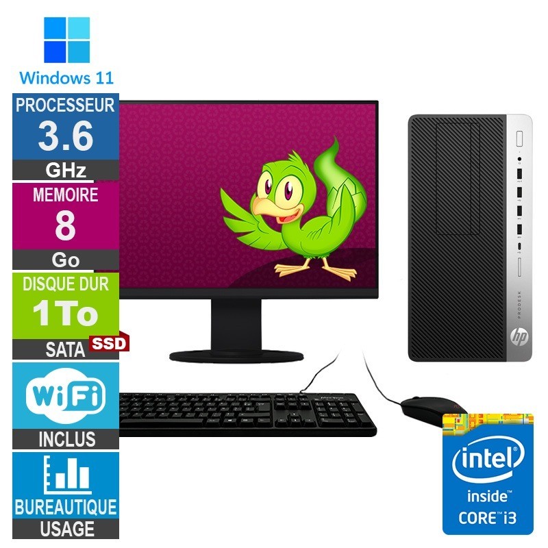 HP 600 G4 MT i3-8100 3.60GHz 8