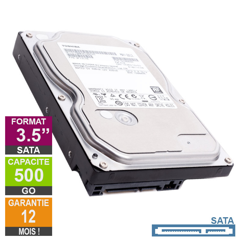 Hard Drive 500GB SATA 3.5 Toshiba DT01ACA050 7200rpm 32MB Hard Drive 500GB SATA 3.5 Toshiba...