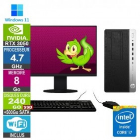 PC Gamer LPG-600G5 i7-9700 4.70GHz 8Go/240Go SSD + 500Go/RTX 3050/24"