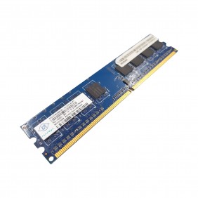 Barrette Mémoire 512 Mo RAM DDR2 NANYA NT512T64U88A1BY-3C DIMM PC2-5300U 1Rx8