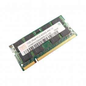Barrette Mémoire 1Go RAM DDR2 Hynix HYMP512S64BP8-C4 SO-DIMM PC2-4200S